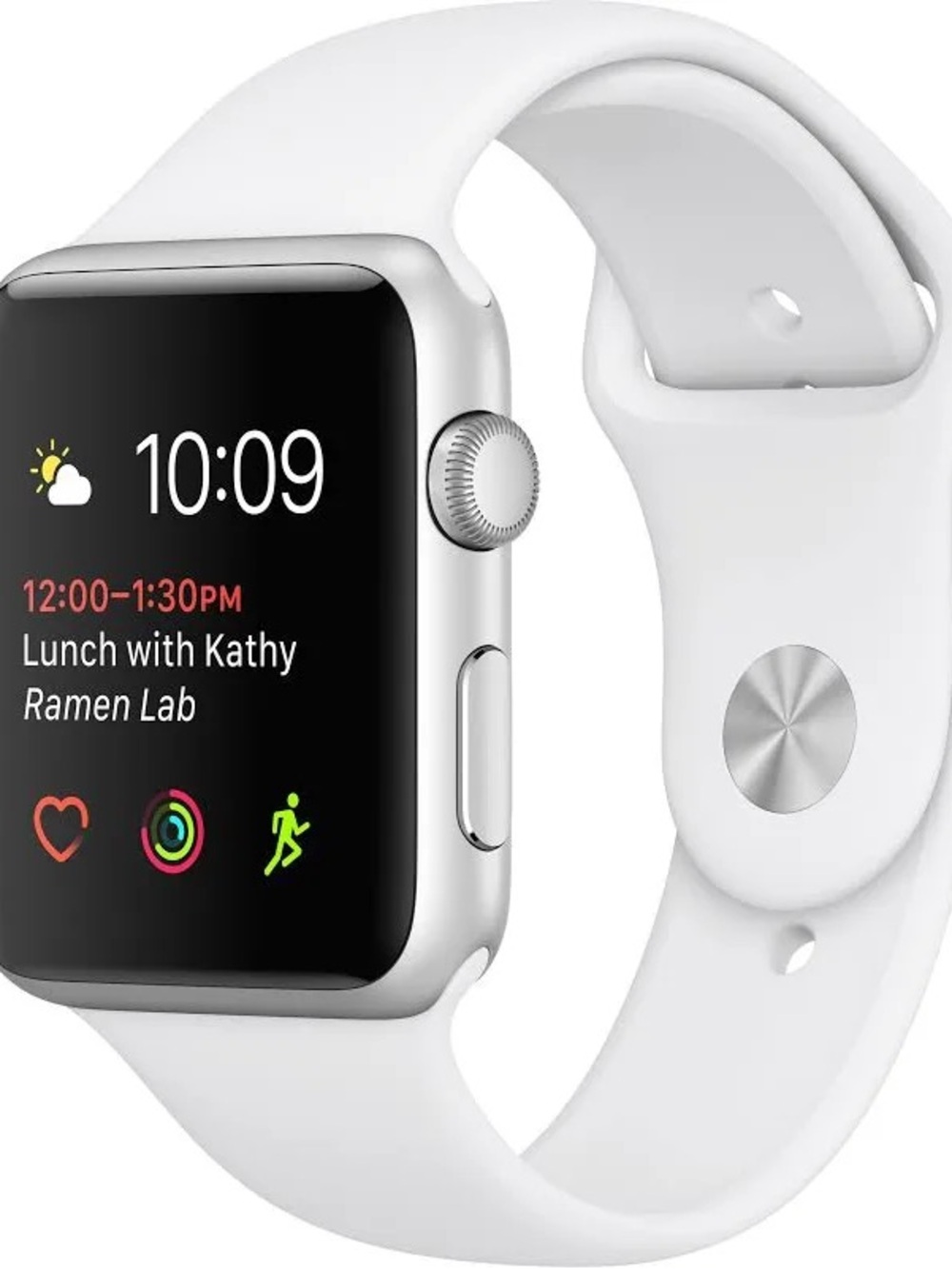 Apple Watch Series 1 Silver Aluminum with White Sport Band